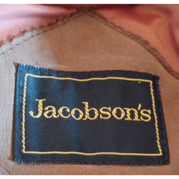 VTG JACOBSON'S Tan Leather Bomber Jacket Men's Large Soft Y2K Retro Classic - Picture 4 of 5